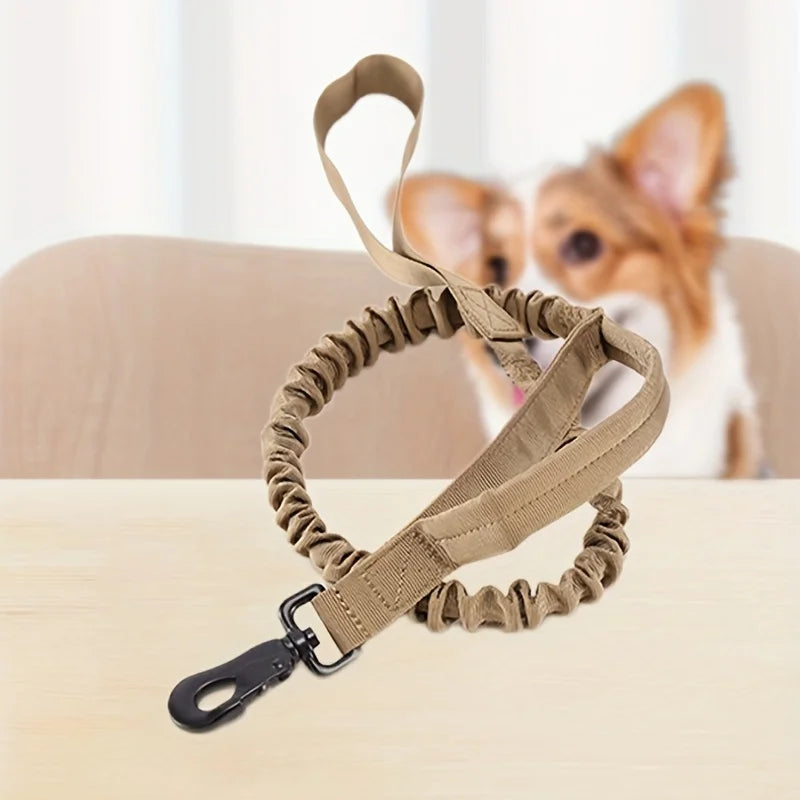 Laisse Tactique Nylon pour Grand Chien – Réglable 105-145 cm, Détachement Rapide, Anti-Rupture