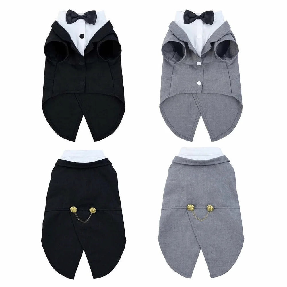 Kattenshirt/vest - Kattenkleding - Verjaardagsoutfit - Formele outfit - Kattenshirt - Kleding voor huisdieren - Kattenvest voor bruiloft of verjaardag