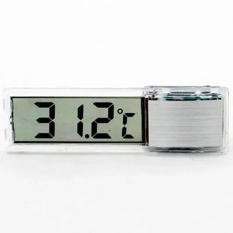 Thermomètre Digital Adhésif pour Aquarium – Affichage LCD Transparent, ±0,1°C, Or / Argent