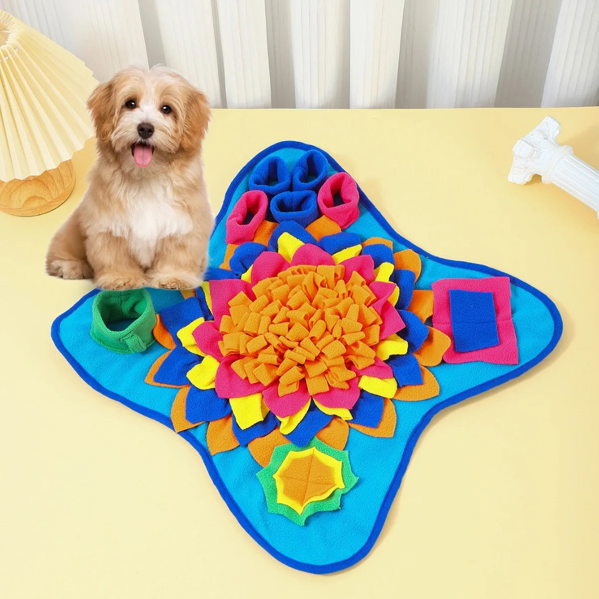 Tapis de Reniflage Interactif pour Chien – Puzzle d'Alimentation, Polaire Shaker, Anti-Ennui