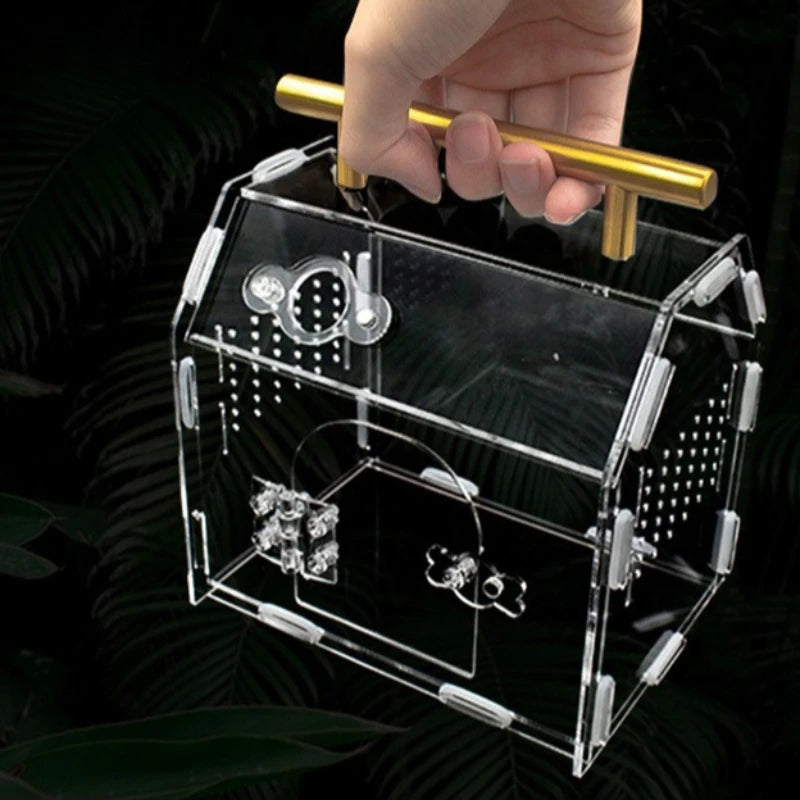 Terrarium Acrylique Portable pour Reptiles – Fermeture Magnétique