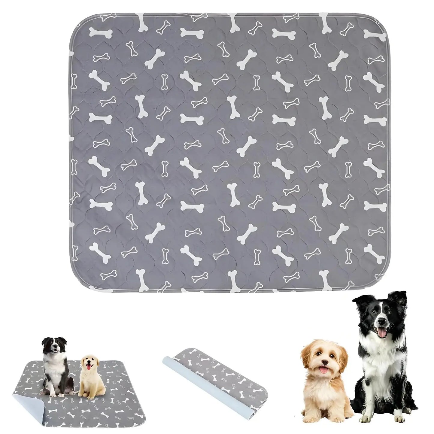 Tapis de Propreté Lavable pour Chiot — Anti-Fuites, Anti-Odeurs & Phéromones
