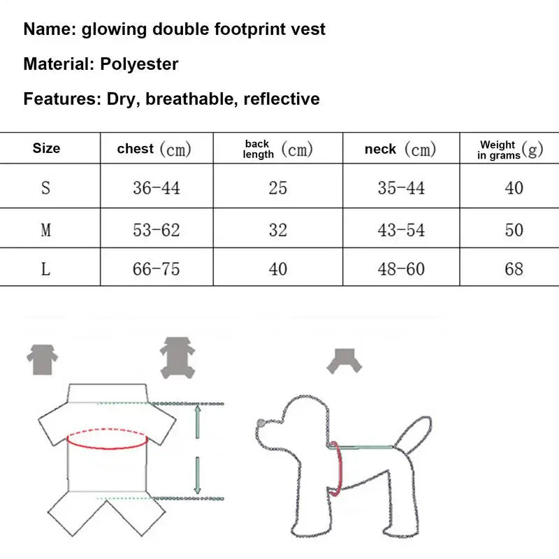 Reflecterend veiligheidsvest voor honden met harnas, hoge zichtbaarheid 's nachts, ademend, ideaal voor puppywandelingen, training en wandelen.