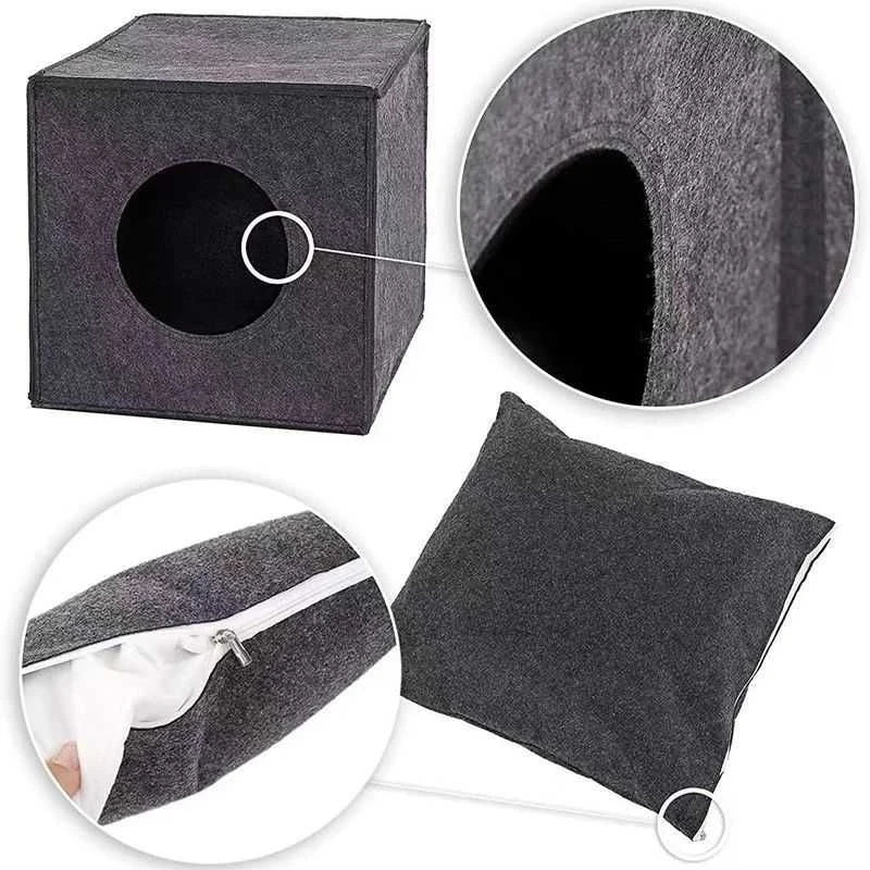 Tente-Lit Pliable pour Chat — Cave Cosy 2-en-1