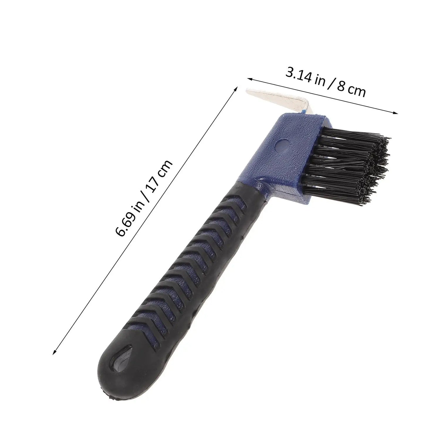 Sabot en acier inoxydable avec brosse, poignée confortable, sabot pour cheval, poils en Nylon durables, outils de toilettage pour chevaux, nettoyage des sabots