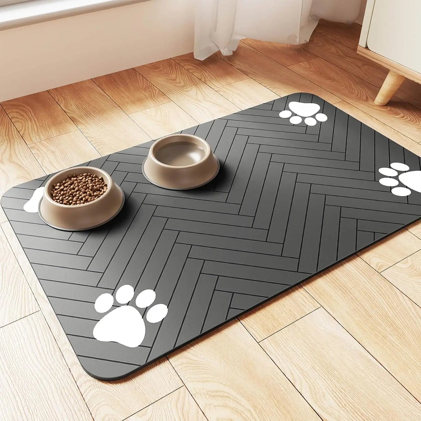 Tapis d’alimentation absorbant pour chien et chat
