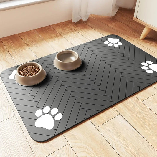 Tapis d’alimentation absorbant pour chien et chat