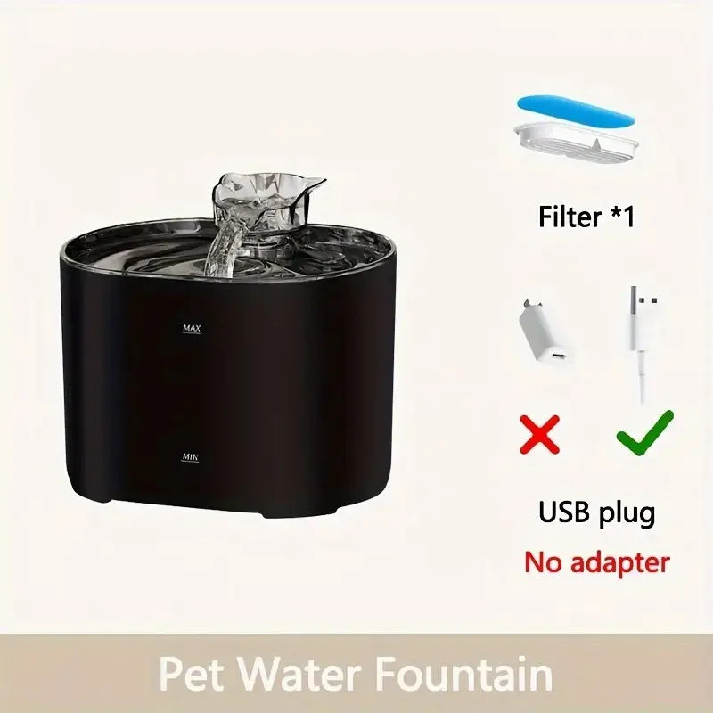 2,2 L/74 oz kattenwaterfontein, ultrastil, met tuit in de vorm van een kat, ideaal voor binnenkatten.