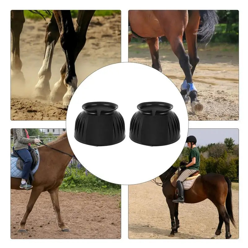 Bottes de cloche en caoutchouc pour cheval – Protection des sabots (lot de 2)