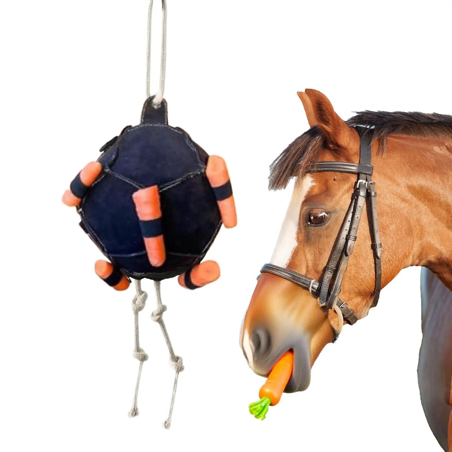 Balle à Friandises Suspendue pour Cheval – Jouet Anti-Ennui