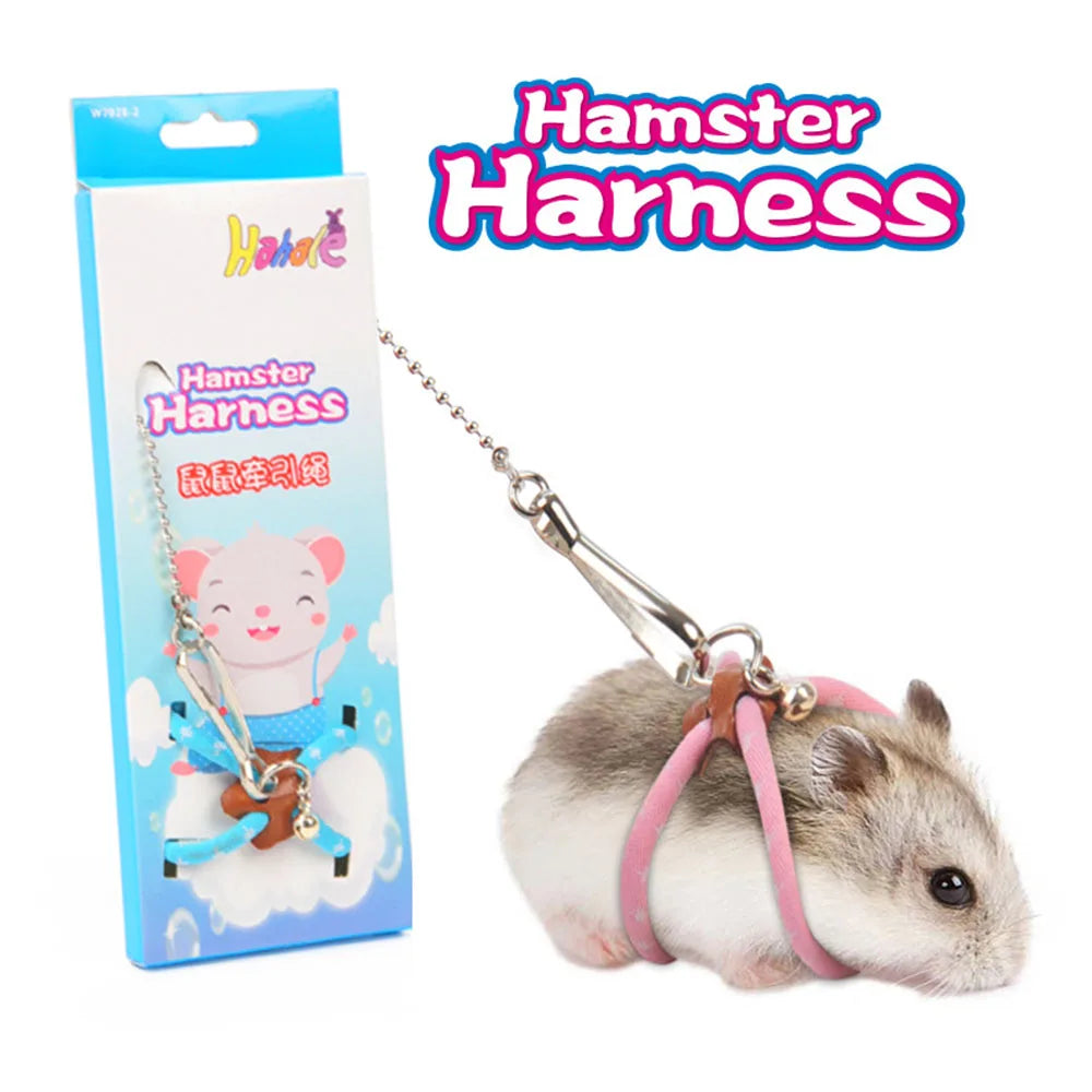Harnais & Laisse Souple pour Petits Animaux – Avec Clochette
