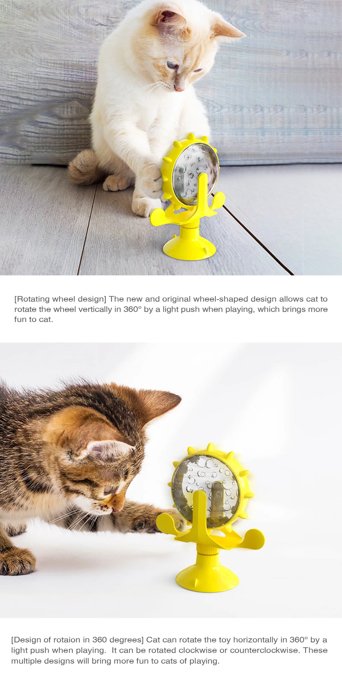 Roue à friandises pour chat