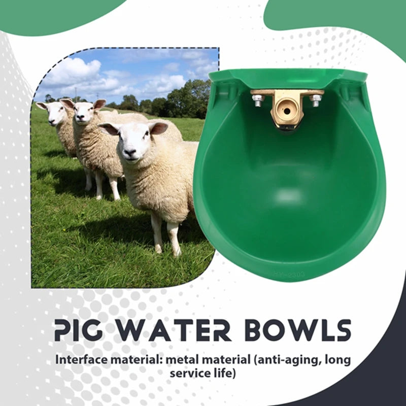 Abreuvoir Automatique à Vanne Cuivre pour Moutons, Bovins & Chevaux – 1L, Plastique Résistant