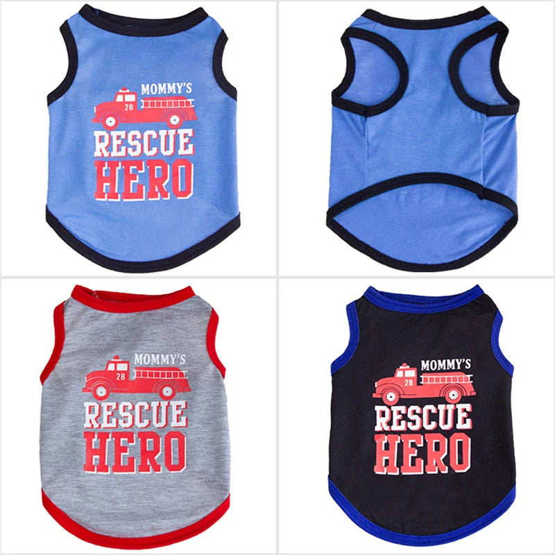 Gilet d'Été en Coton pour Chien & Chat – Motifs Imprimés, Tailles XS à XL