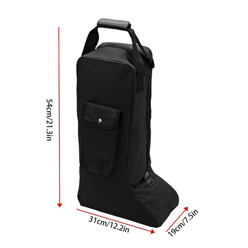Sac pour Bottes d'Équitation – Oxford 600D Impérméable, Noir, 54 cm
