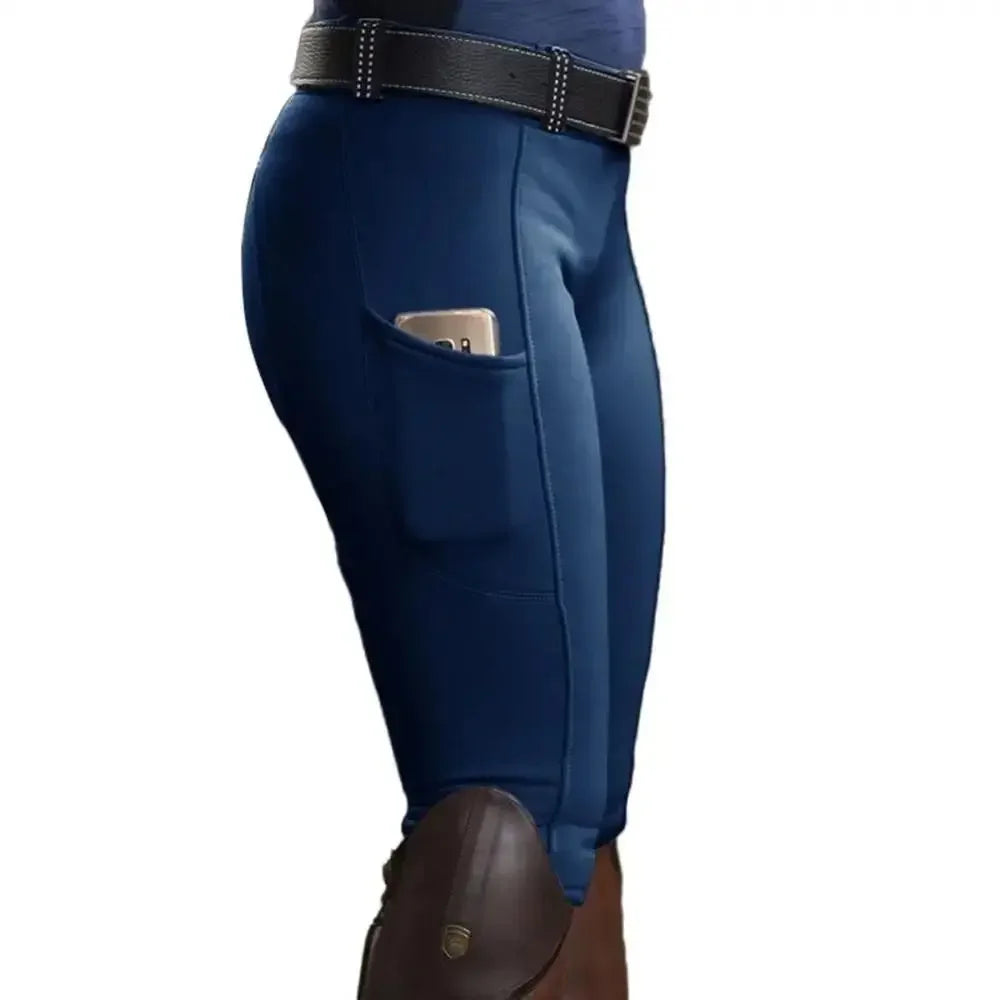Pantalon d'équitation slim SIRENXI – Extensible, anti-boulochage & poche téléphone