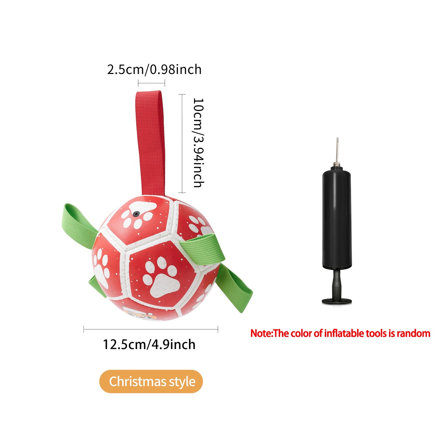 Ballon de Football en Cuir pour Chien – Mordant & Entraînement Extérieur, 12,5 à 22 cm