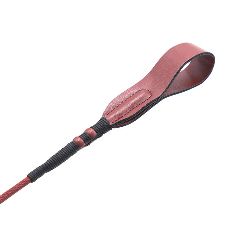 Leren zweep, 66 cm lang, rechte zweep, flogger, peddel, paardenzweep, rijzweep, paardensportzweep