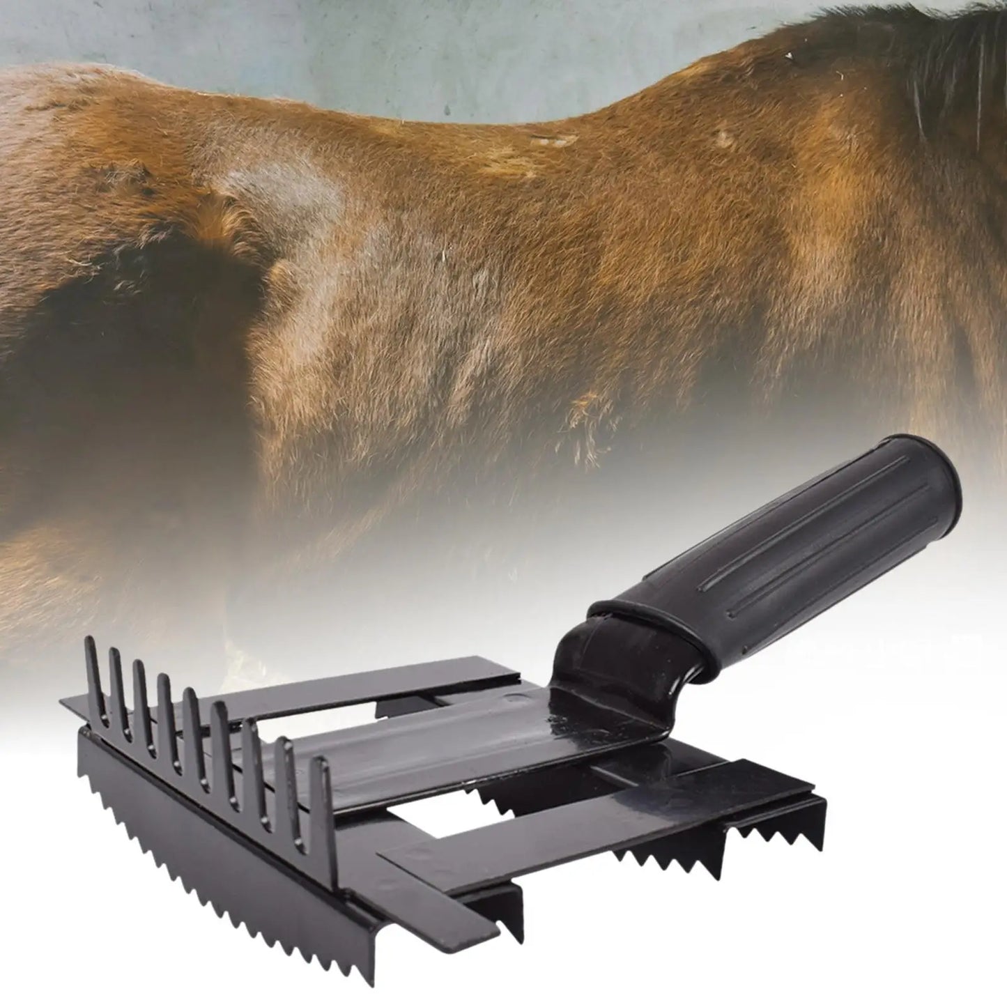 Verhaarborstel voor vee Draagbare Haarborstel voor Stieren Stevige, Comfortabele Grip Verhaarhulp voor Hond, Stier, Schaap, Koe, Paard