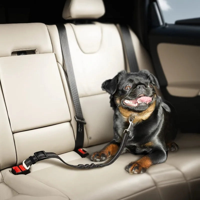 Inklapbaar autotuigje voor honden met verstelbare veiligheidsgordel, nylon veiligheidsriem voor huisdieren.