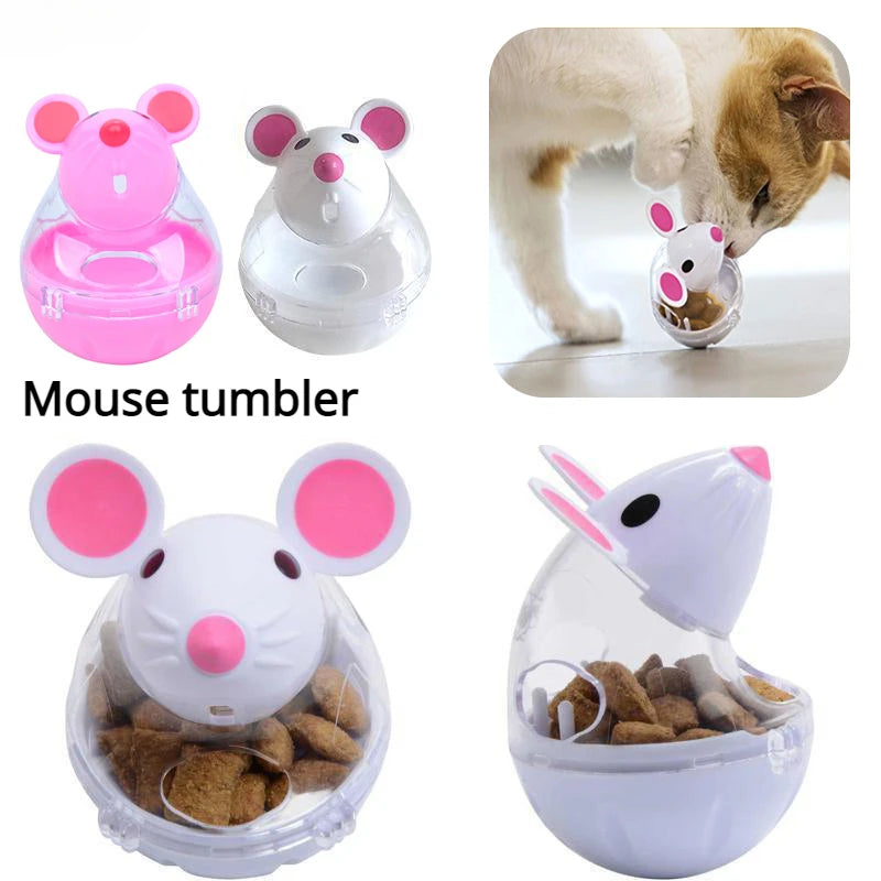 Jouet Distributeur de Nourriture pour Chat – Gobelet Souris Interactif