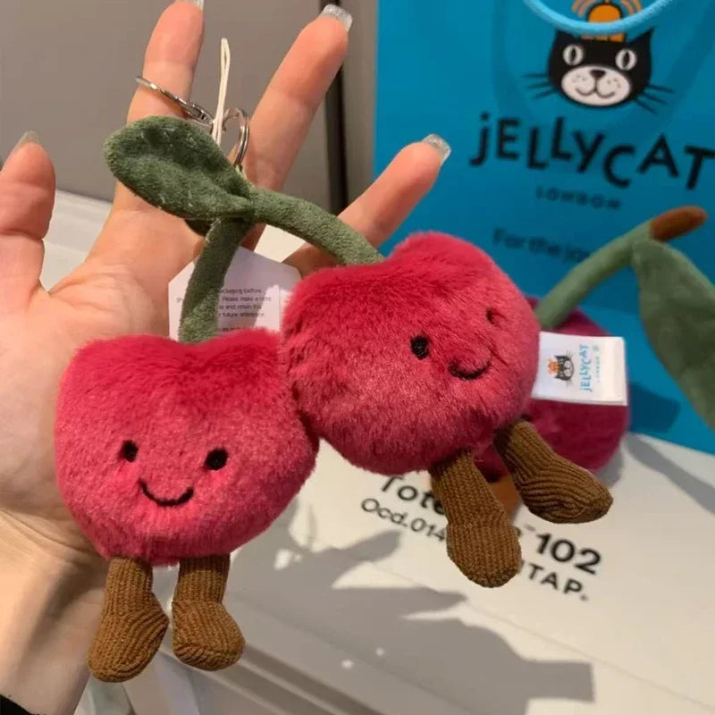 Porte-clés peluche fruits et légumes mignons – 45 modèles, idéal cadeau