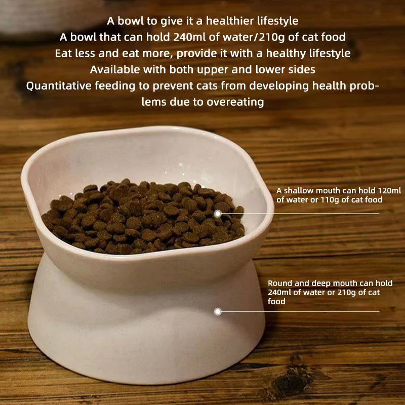 Bol double usage pour chat et chien – Réversible, surelévé, anti-vomissement