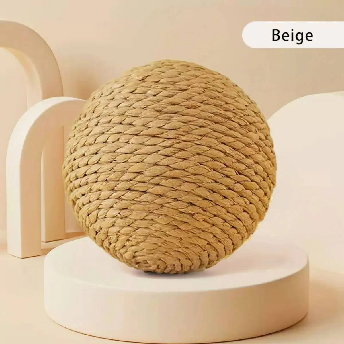 Balle à griffer interactive en sisal pour chatons, jouet anti-morsure, 10 cm, super grosse balle sonore pour chats, accessoires pour animaux de compagnie