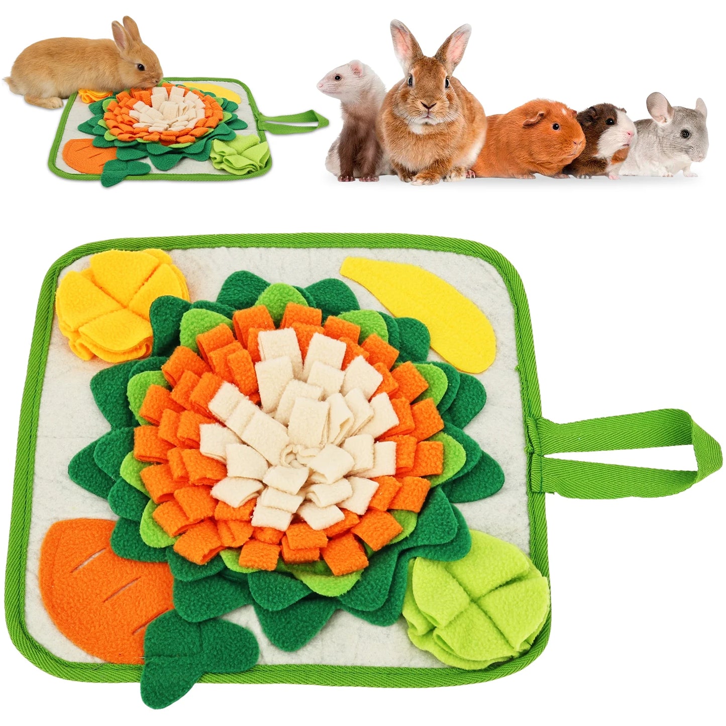 Tapis de Fouille pour Lapin & Petits Animaux – Jouet d'Alimentation Interactif