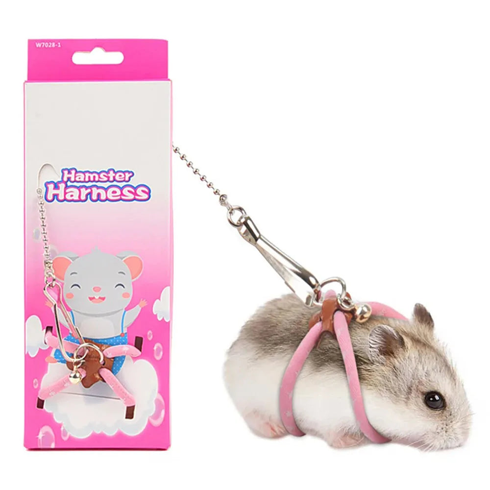 Harnais & Laisse Souple pour Petits Animaux – Avec Clochette
