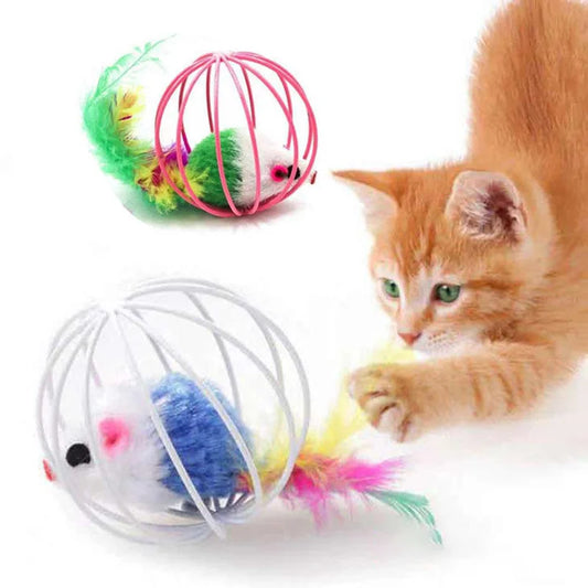 Souris en cage interactive pour chat