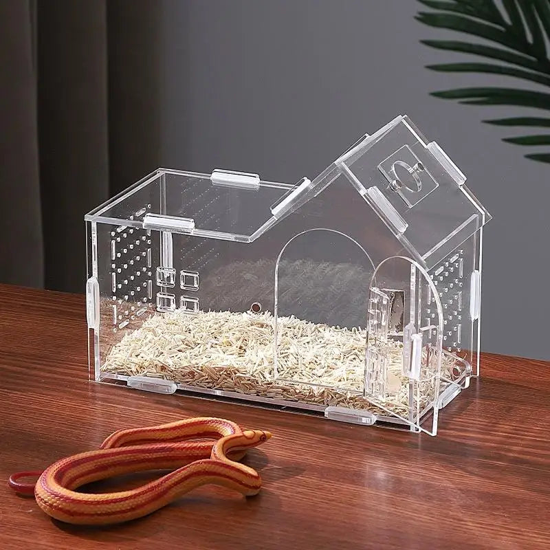 Boîte d'Élevage en Acrylique pour Reptiles – Terrarium Transparent