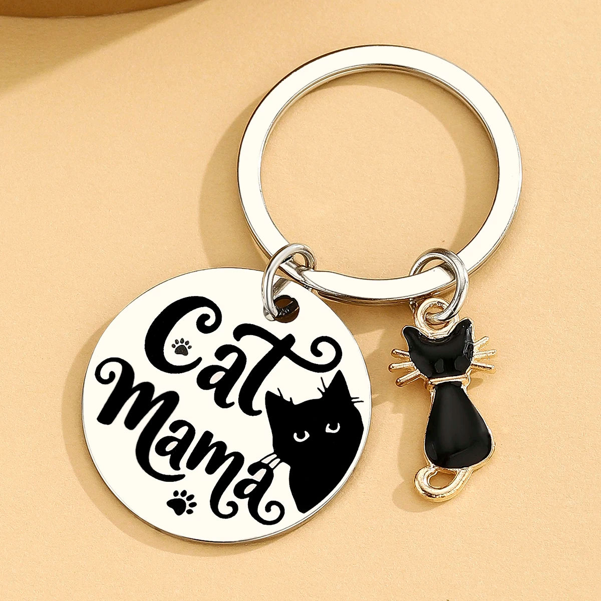 Cadeau voor kattenliefhebbers: originele en grappige sleutelhanger voor Halloween, ideaal voor liefhebbers van zwarte katten.