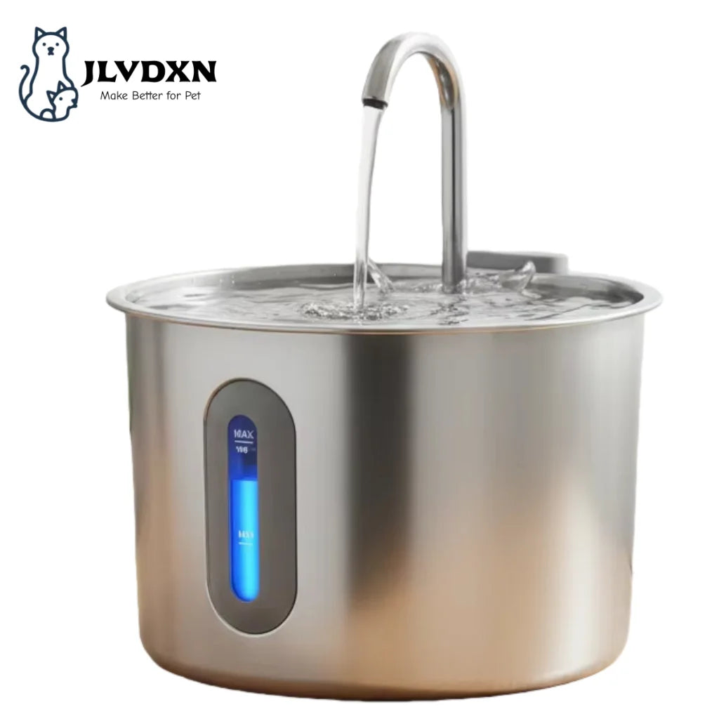 Fontaine à Eau en Acier Inoxydable pour Chat – 2,2 L avec Filtre
