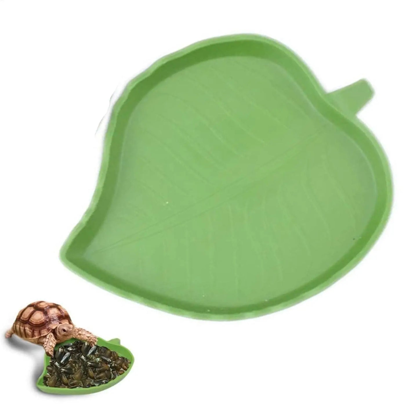 Bol de nourriture en forme de feuille pour reptiles