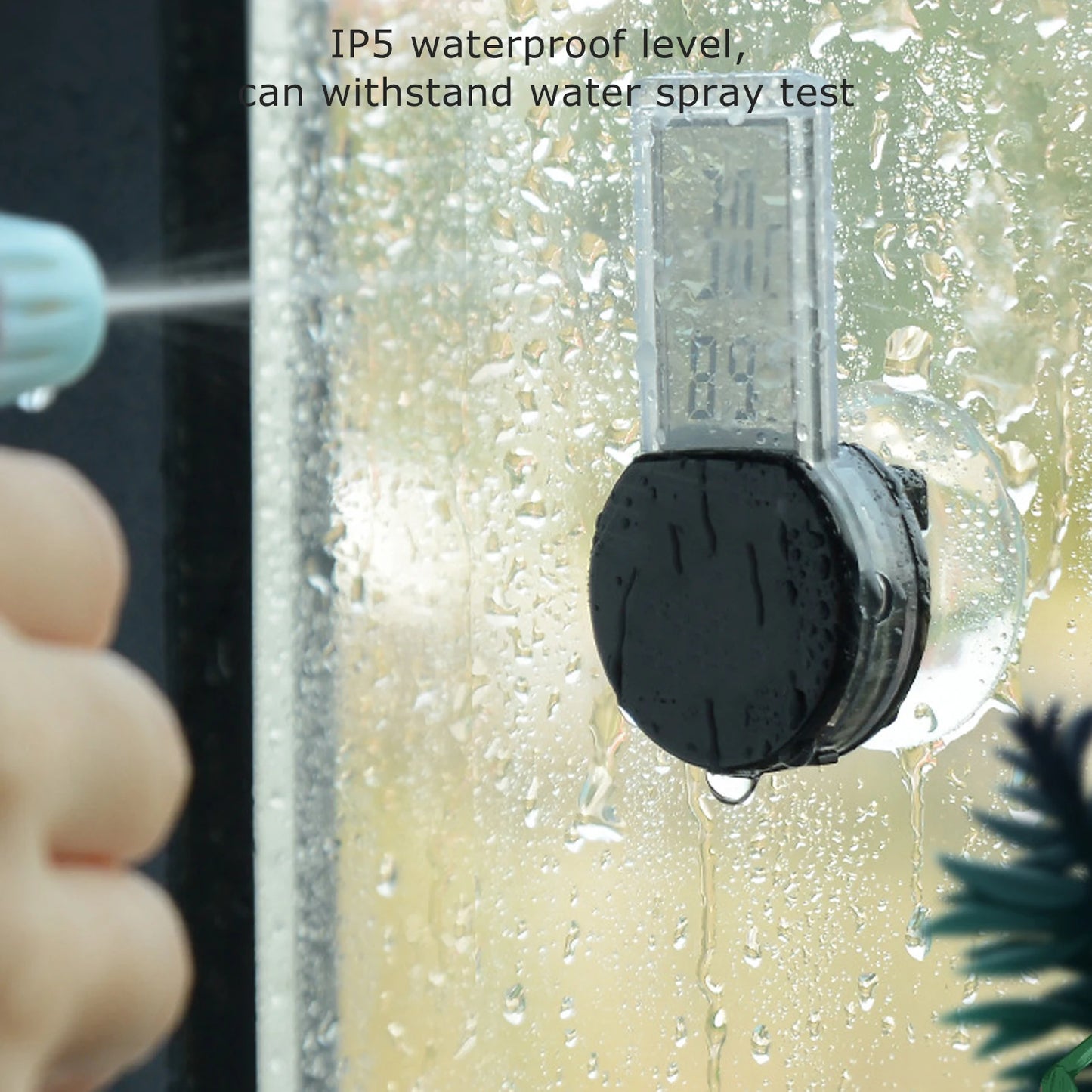 Thermomètre Hygromètre Digital pour Terrarium Reptiles – Affichage Température & Humidité, IP5, Ventouse