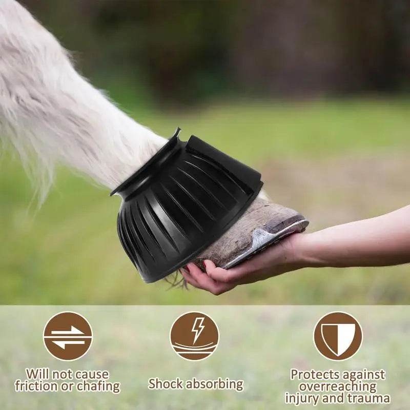 Bottes de cloche en caoutchouc pour cheval – Protection des sabots (lot de 2)