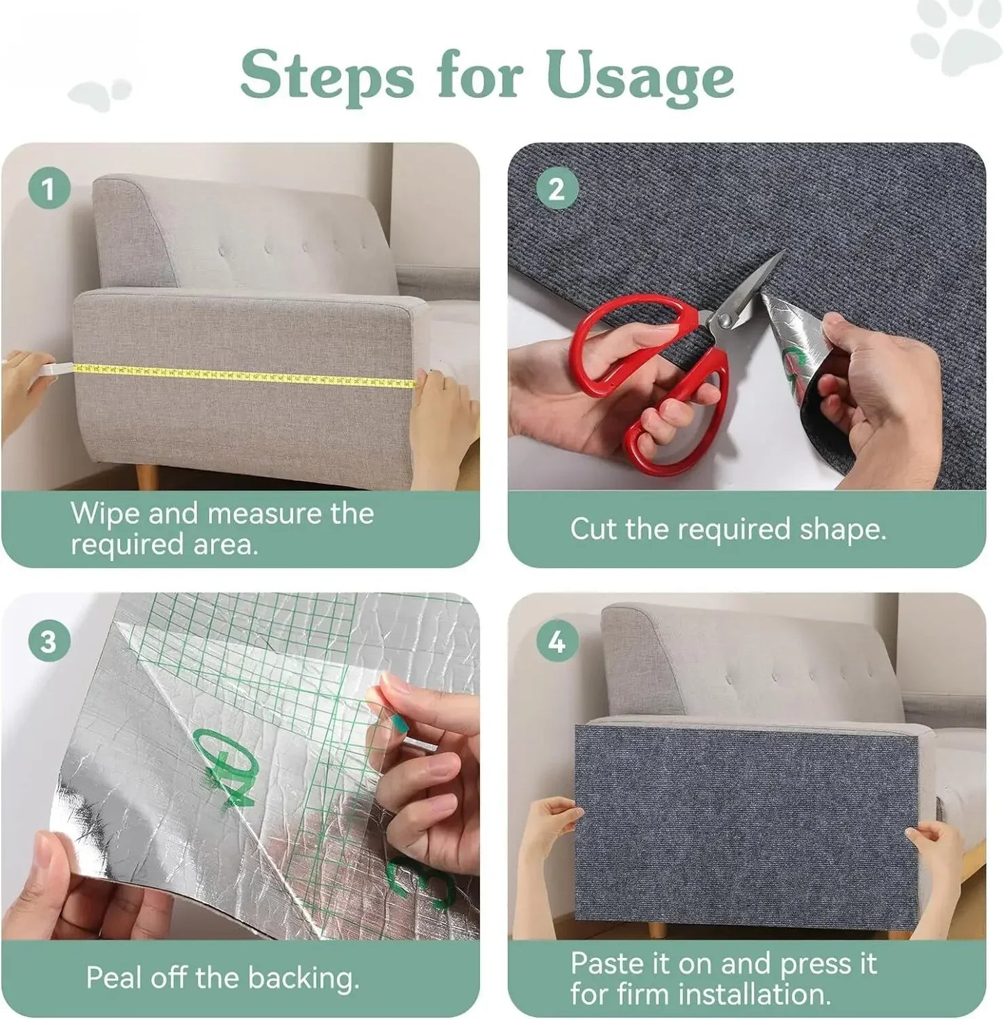 Tapis Griffoir Adhésif pour Chat — Protège Meubles, Antidérapant & Multifonction