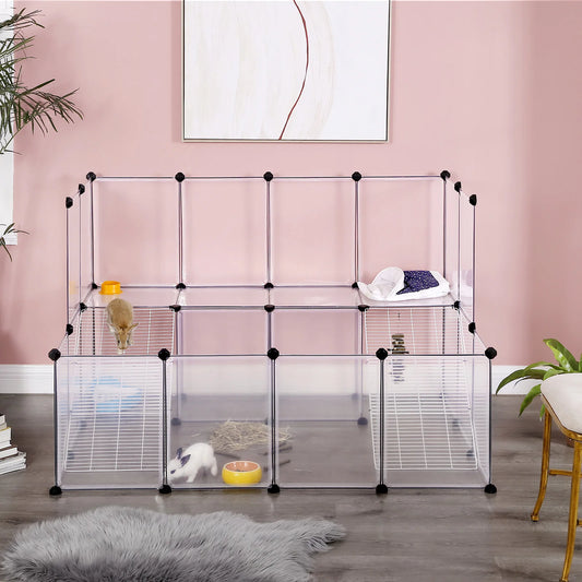 Enclos modulable 143x108x92 cm pour petits animaux