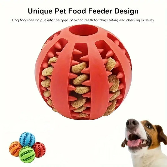 Balle Caoutchouc pour Chien – Non Toxique, Distributrice de Friandises, Nettoyage Dentaire