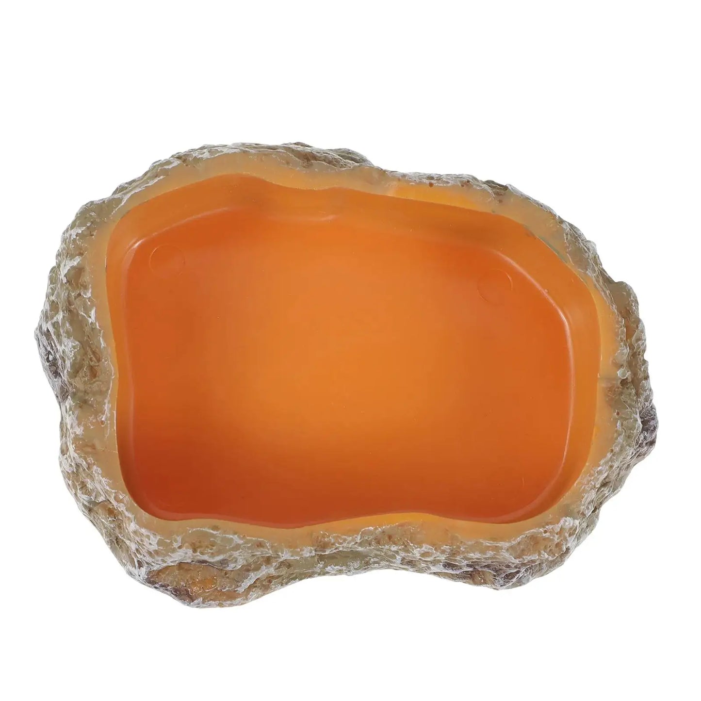 Gamelle en Résine Imitation Roche pour Reptiles & Amphibiens – Eau & Nourriture, XS à L