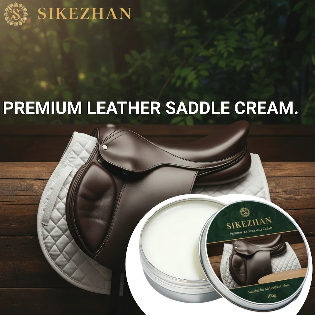 Crème d'Entretien pour Selle en Cuir – Cires Naturelles, Anti-Crevasses, 50 g / 100 g