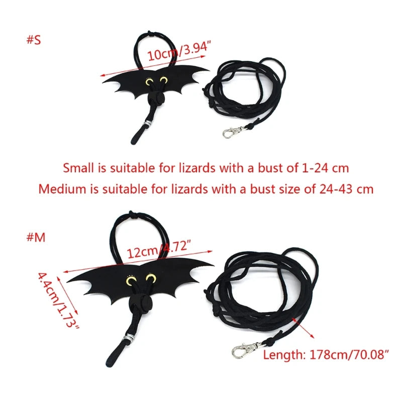 Harnais & Laisse pour Dragon Barbu — Ailes Décoratives, Taille S/M