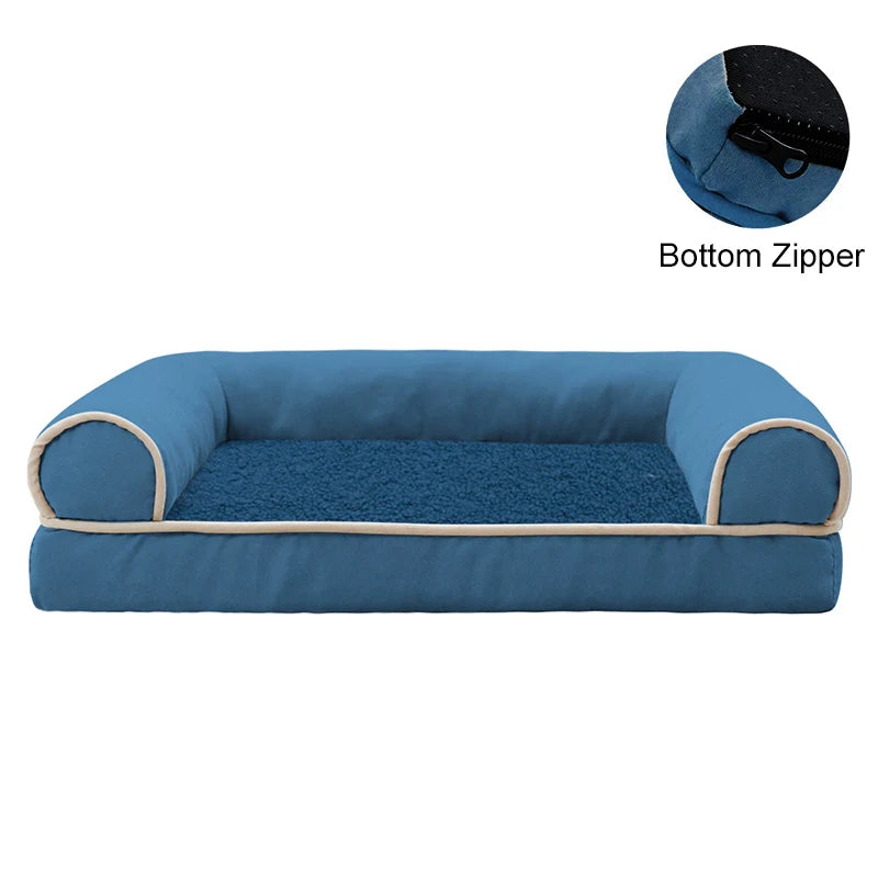 Lit Orthopédique À Mémoire de Forme pour Chien & Chat — Polaire Douce, 4 Tailles