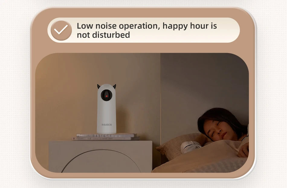 Jouet Laser LED Automatique pour Chat – Pointeur Interactif Intelligent ROJECO, Blanc