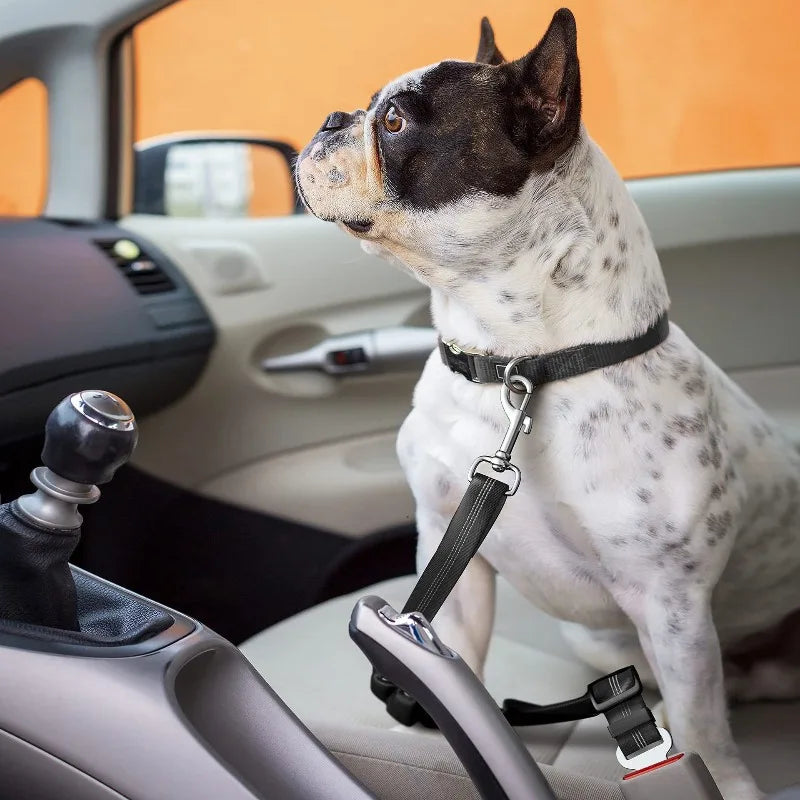 Inklapbaar autotuigje voor honden met verstelbare veiligheidsgordel, nylon veiligheidsriem voor huisdieren.