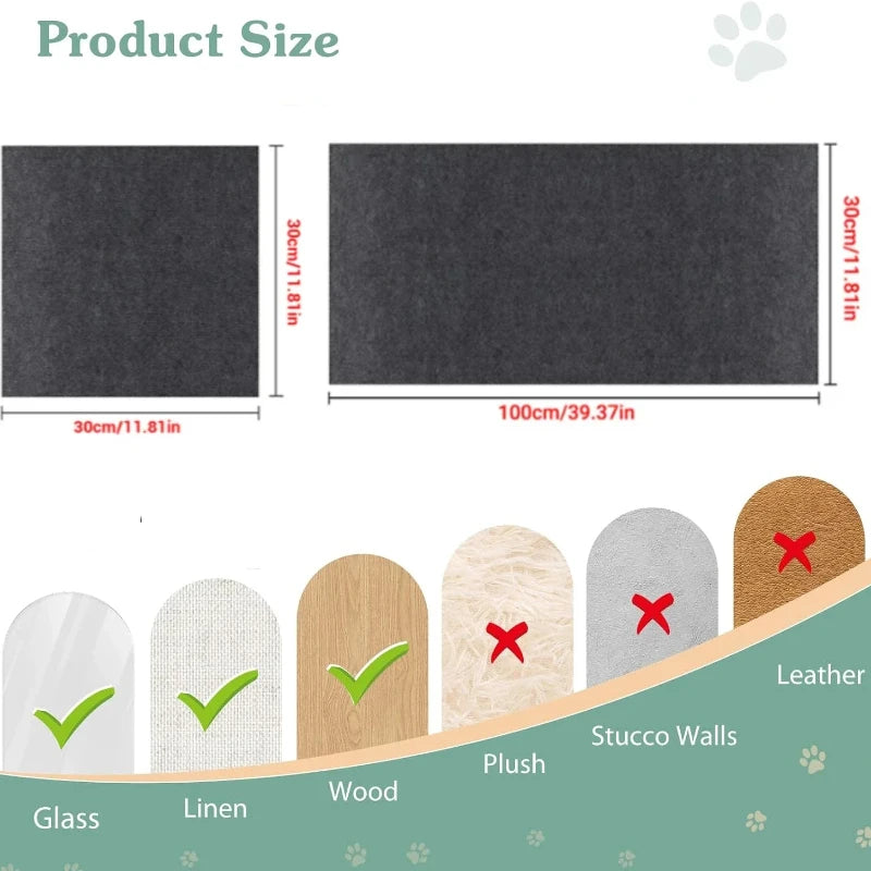Tapis Griffoir Adhésif pour Chat — Protège Meubles, Antidérapant & Multifonction