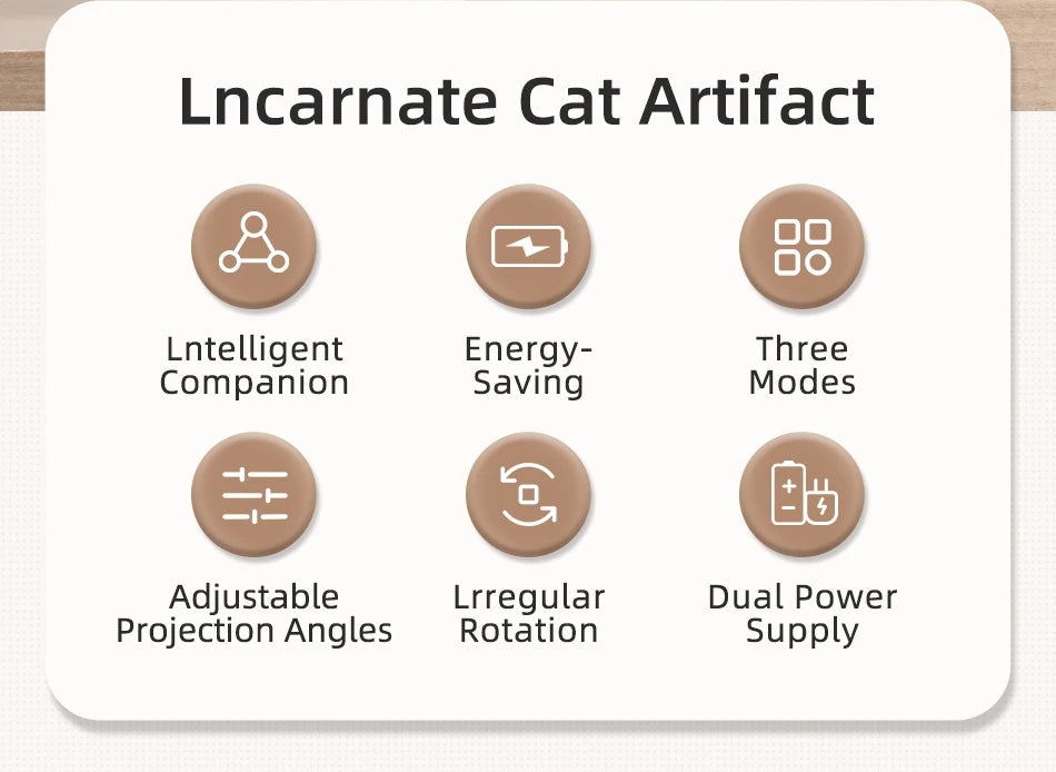 Jouet Laser LED Automatique pour Chat – Pointeur Interactif Intelligent ROJECO, Blanc