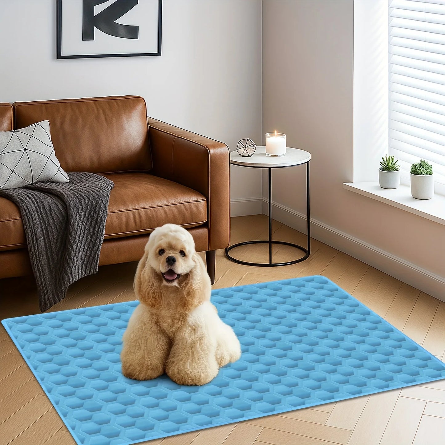 Tapis rafraîchissant pour chien, lavable, portable, pour l'été, couverture en soie glacée pour chiens et chats, tapis de couchage respirant pour canapé