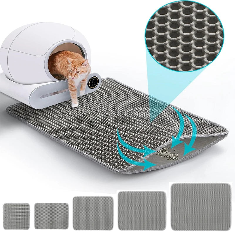 Grote kattenbakmat, waterdicht, voor huisdieren. Antislip dubbellaagse kattenbakmat. Huisdierenproduct.